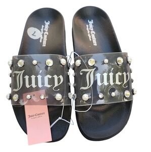 Juicy Couture Rhinestone Slide Sandals​